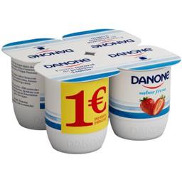 Yogur sabor a fresa danone, pack 4x120 g