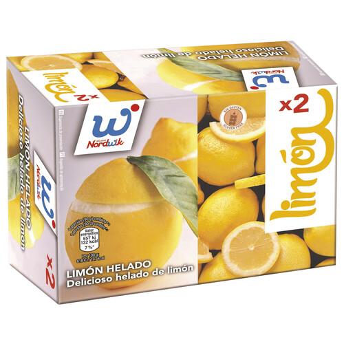 NORDWIK Limón relleno de delicioso helado con sabor a limón 2 x 140 ml