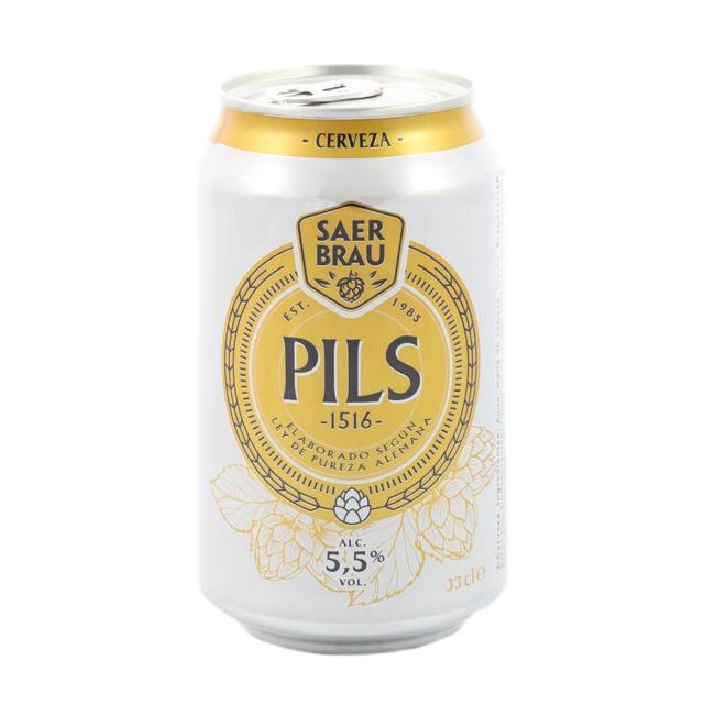 Cerveza Pils Carrefour lata 33 cl