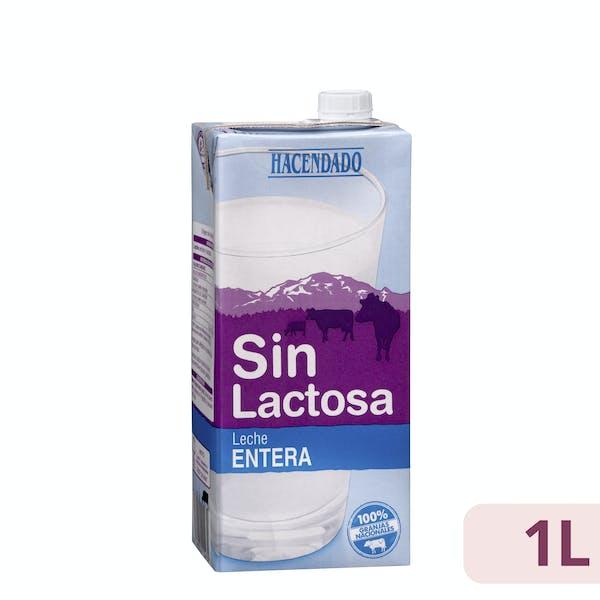 Leche entera sin lactosa Hacendado