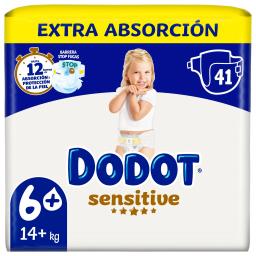Pañales Dodot Sensitive T6+ (14+ kg) 41 ud
