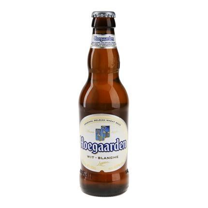 Cerveza Hoegaarden blanca de trigo botella 33 cl