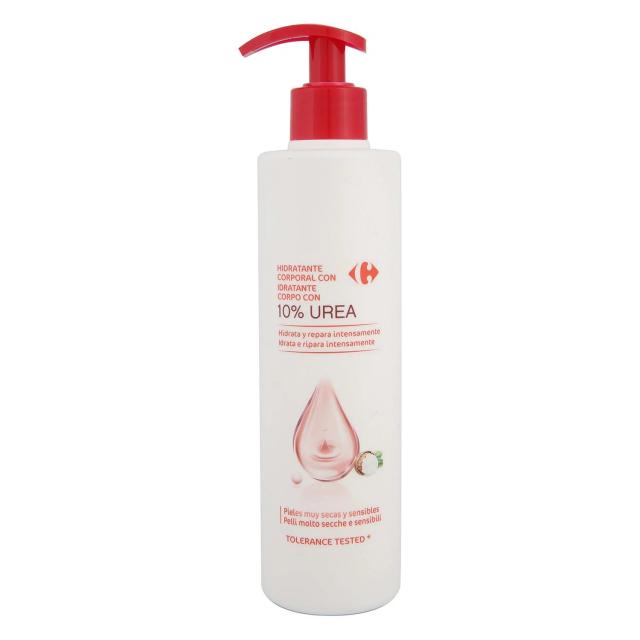 Crema corporal hidratante 10% Urea Carrefour 400 ml