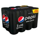 Refresco de cola sin azúcar pepsi max, pack 12x33 cl