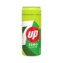 Refresco de lima limón seven up zero, lata 33 cl