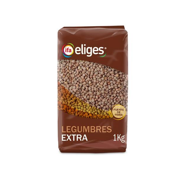 Lentejas pardas extra IFA ELIGES bolsa 1 kg