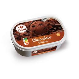 Helado de chocolate con virutas Carrefour Extra sin gluten 470 g