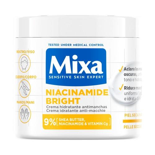 MIXA Crema hidratante antimanchas, para pieles secas y apagadas 400 ml