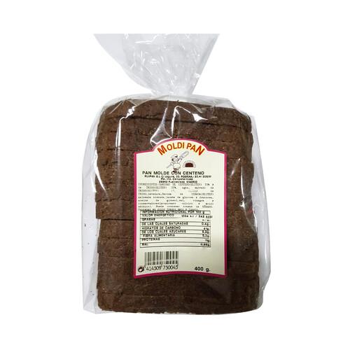 MOLDIPAN Pan de molde integral con centeno y corteza 400 g