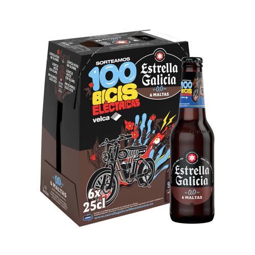 ESTRELLA GALICIA  Cerveza  0,0 6 uds x 25 cl 