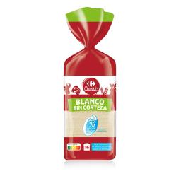 Pan de molde sin corteza Carrefour Classic 450 g