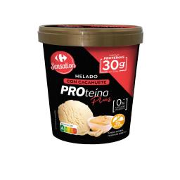 Helado proteína con cacahuete Carrefour Sensation sin gluten y sin azúcar añadido 300 g