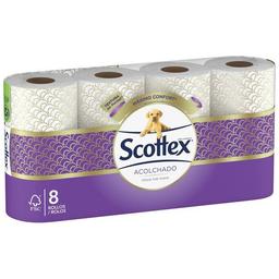 Papel higiénico acolchado scottex, paquete 8 rollos