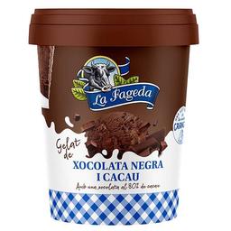 Chocolate con trozos la fageda, tarrina 500 ml