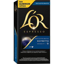Café ristretto descafeinado comp. nespresso l'or, caja 10 uds