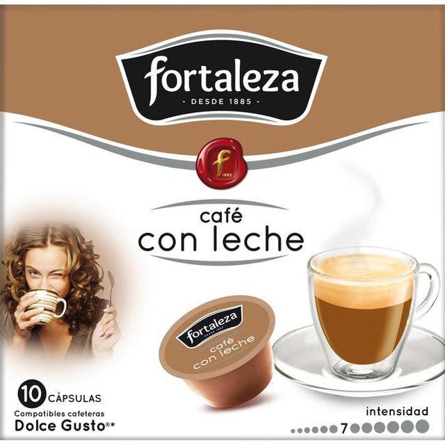 Café con leche compatible dolce gusto fortaleza, caja 10 uds