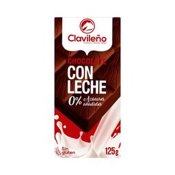 CLAVILEÑO Chocolate con leche extrafino sin azúcares añadidos 125 g