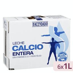 Leche entera calcio Hacendado