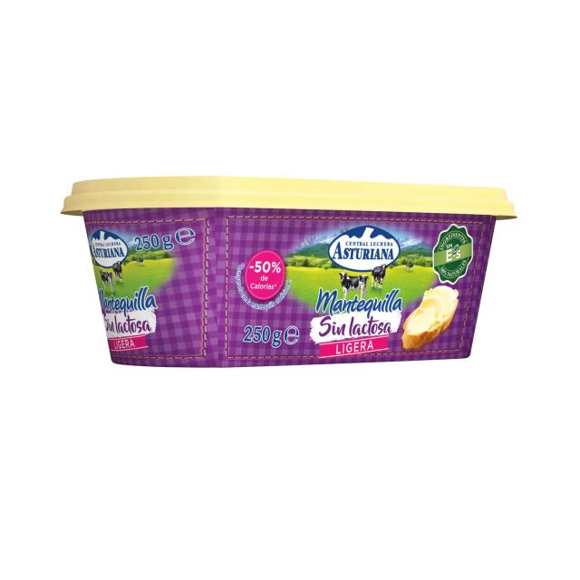 Mantequilla ligera Central Lechera Asturiana sin lactosa 250 g