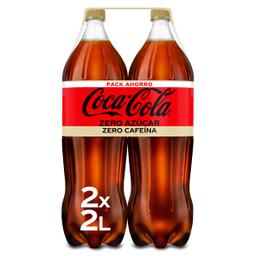 Refresco de cola zero zero Coca-Cola botella 2 x 2 l