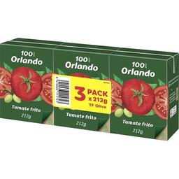 Tomate frito en aceite de oliva orlando, pack 3x210 g