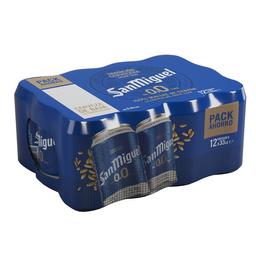 SAN MIGUEL Cerveza sin alcohol pack de 12 uds x 33 cl