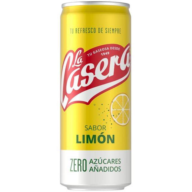 Gaseosa La Casera limón 0% calorías y azucares lata 33 cl
