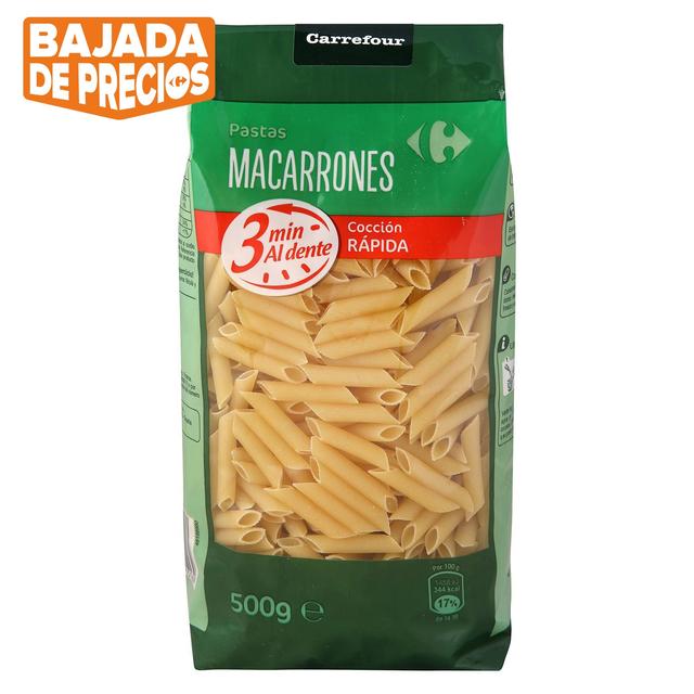 Macarrones cocción rápida Carrefour 500 g