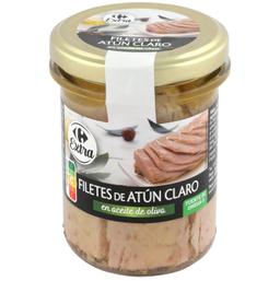 Atún claro en aceite de oliva Carrefour Extra 140 g