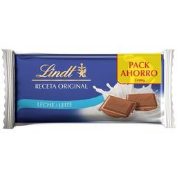 Chocolate con leche lindt, pack 3x100 g