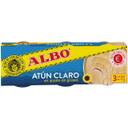 Atún claro en aceite de girasol albo, pack 3x92 g