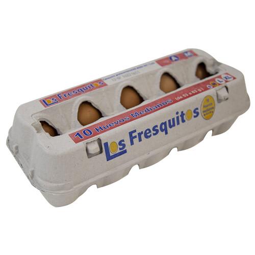 LOS FRESQUITOS Huevos de gallinas en jaulas acondicionadas de categoría A y clase M 10 uds