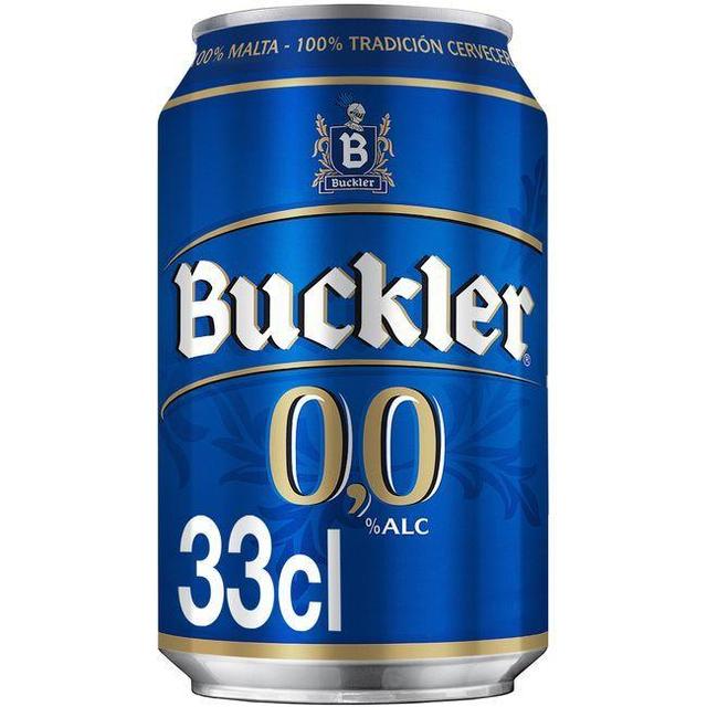 Cerveza sin alcohol 0,0% buckler, lata 33 cl