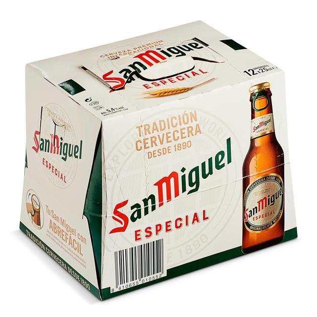 Cerveza SAN MIGUEL botellín pack 12x25 cl