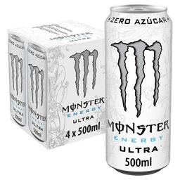 Energético ultra white monster pack 4x50 cl