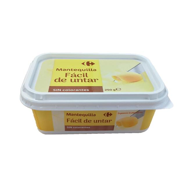 Mantequilla fácil de untar 82% MG sin sal Carrefour 250 g