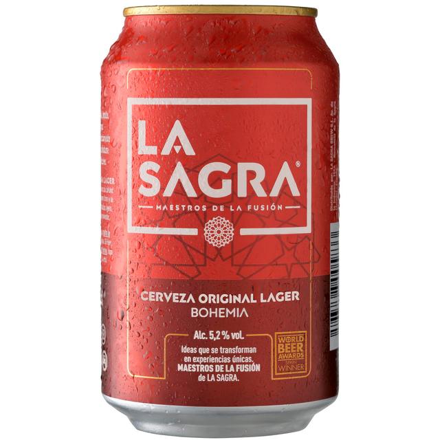 Cerveza original lager La Sagra lata 33 cl