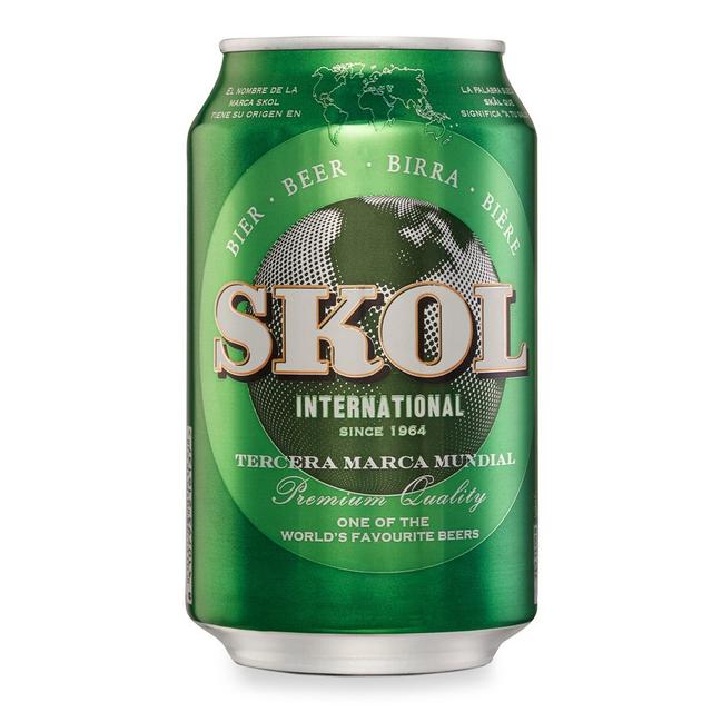 Cerveza skol, lata 33 cl