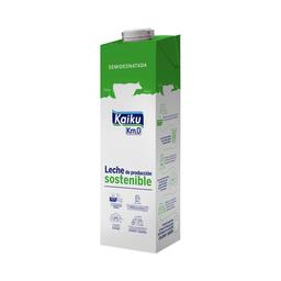 KAIKU Leche semidesnatada de vaca, de producción sostenible Km 0 1 l