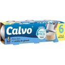 Atún claro en aceite de girasol calvo, pack 6x65 g