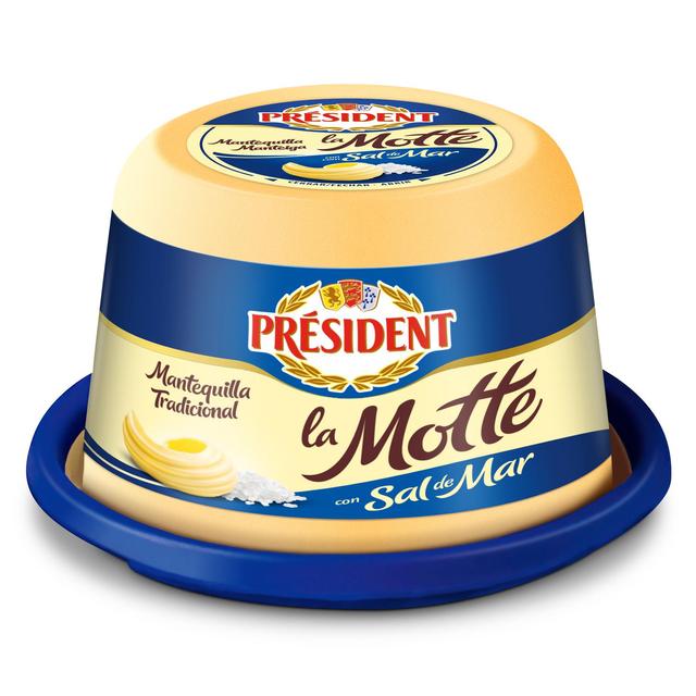 Mantequilla con granos de sal de mar La Motte Président 250 g