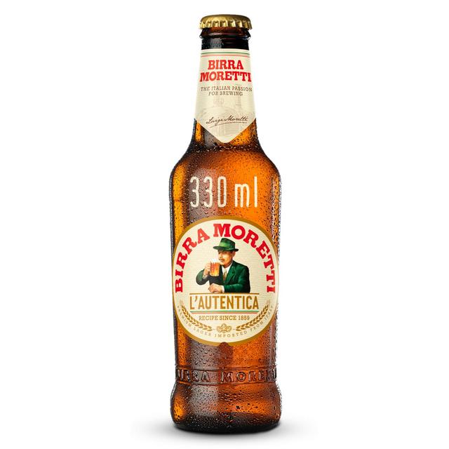 Cerveza Birra Moretti L'autentica Lager botella 33 cl