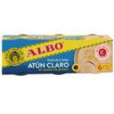 Atún claro en aceite de girasol Albo sin gluten y sin lacotsa pack de 6 latas de 65 g
