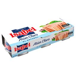 ISABEL Atún claro al natural pack 3 uds. x 56 g