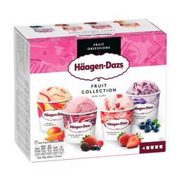 HÄAGEN-DAZS Tarrinas de helado de frutas (mango, fresa, frambuesa y arándano) 4 x 95 ml