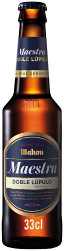 Cerveza Mahou Maestra tostada doble lúpulo botella 33 cl