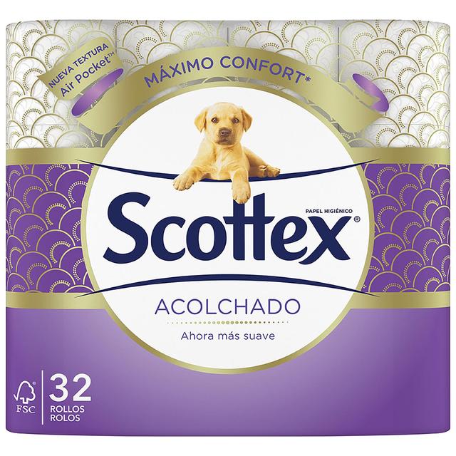 Papel higiénico Acolchado Scottex 32 rollos