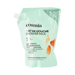 COSMIA Recambio de gel (leche de ducha) hidratante con extracto de almendras dulces y leche de avena 1 l
