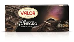 Chocolate negro sin gluten Valor 200g 70% de cacao