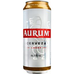 Cerveza aurum, lata 50 cl